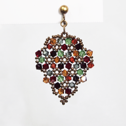 Clips  - Bronze brass - Earrings Grapes Priscilla - Clips  - Bronze brass - Laiton bronze